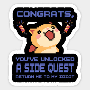 Side quest cuteness Sticker