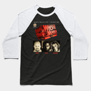 Stone Cold Steve Austin - Shawn Michaels - WrestleMania Baseball T-Shirt