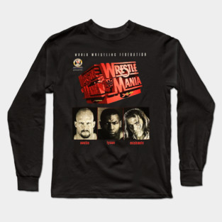 Stone Cold Steve Austin - Shawn Michaels - WrestleMania Long Sleeve T-Shirt
