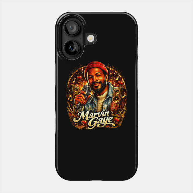 Marvin Gaye Soul Tribute Illustration Phone Case by UrbanLifeApparel