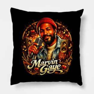 Marvin Gaye Soul Tribute Illustration Pillow
