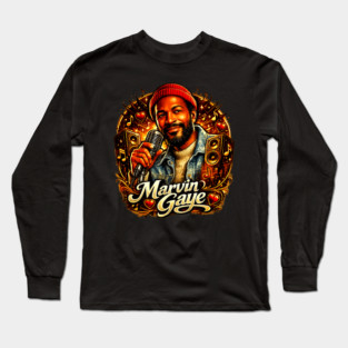 Marvin Gaye Soul Tribute Illustration Long Sleeve T-Shirt