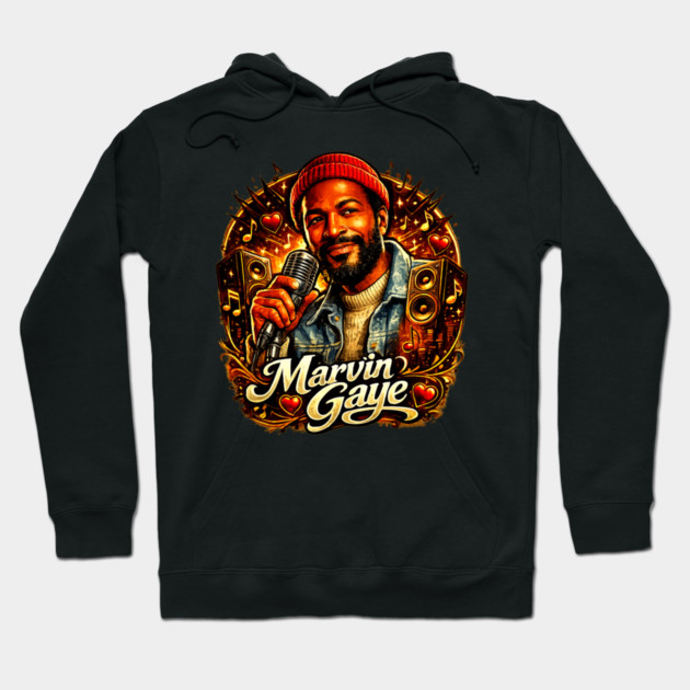Marvin Gaye Soul Tribute Illustration Hoodie by UrbanLifeApparel