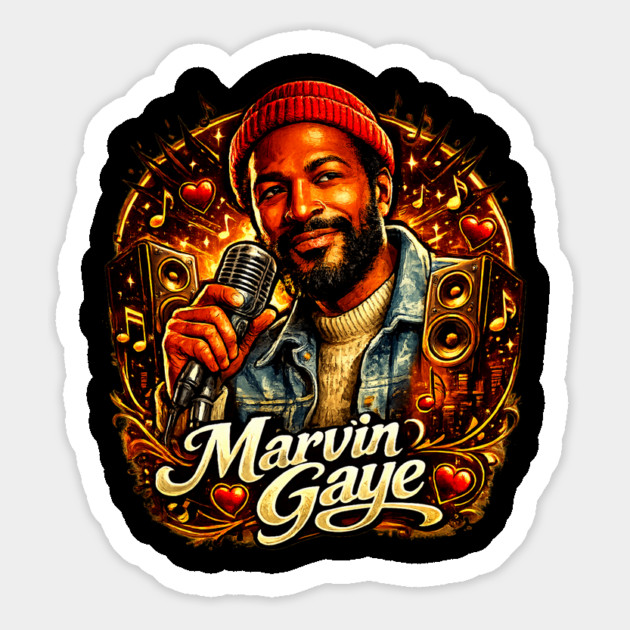Marvin Gaye Soul Tribute Illustration Magnet by UrbanLifeApparel