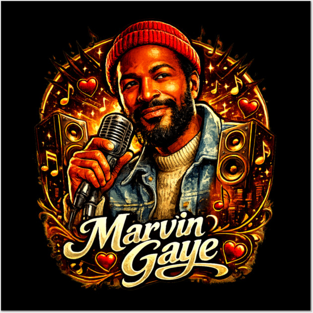 Marvin Gaye Soul Tribute Illustration Wall Art by UrbanLifeApparel