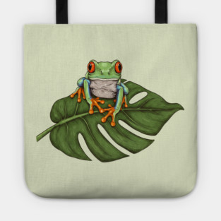 Red Eyed Tree Frog Tropical Wildlife Tote