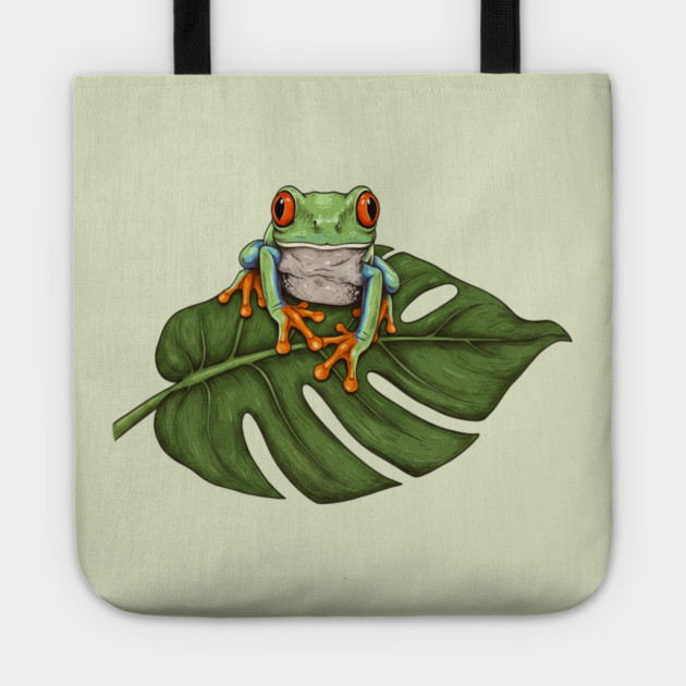 Red Eyed Tree Frog Tropical Wildlife Tote by BirdsnStuff