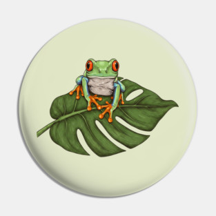 Red Eyed Tree Frog Tropical Wildlife Pin
