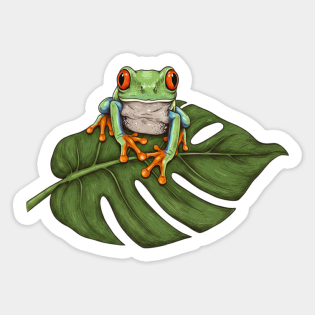 Red Eyed Tree Frog Tropical Wildlife Magnet by BirdsnStuff