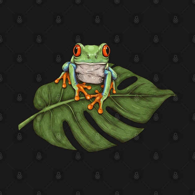 Red Eyed Tree Frog Tropical Wildlife by BirdsnStuff