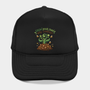 Compost Humor - Grow Your Own Way with Happy Garden Friends Hat