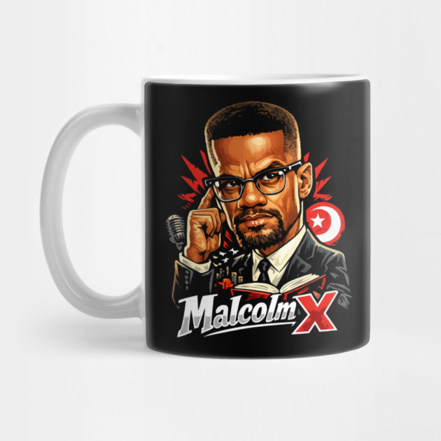 Malcolm X Thoughtful Revolutionary Portrait Illustration by UrbanLifeApparel