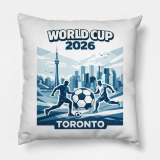 Toronto World Cup 2026 Minimal Soccer Design Pillow