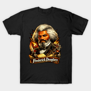 Frederick Douglass Abolitionist Legacy Portrait Illustration T-Shirt