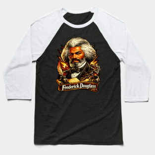 Frederick Douglass Abolitionist Legacy Portrait Illustration Baseball T-Shirt