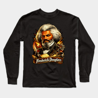 Frederick Douglass Abolitionist Legacy Portrait Illustration Long Sleeve T-Shirt