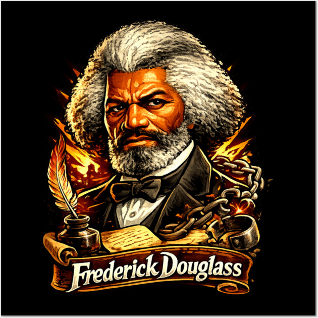 Frederick Douglass Abolitionist Legacy Portrait Illustration Wall Art by UrbanLifeApparel
