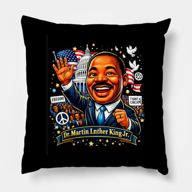 Dr. Martin Luther King Jr. Civil Rights Celebration Art Pillow by UrbanLifeApparel