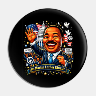 Dr. Martin Luther King Jr. Civil Rights Celebration Art Pin
