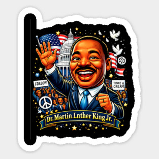 Dr. Martin Luther King Jr. Civil Rights Celebration Art Sticker