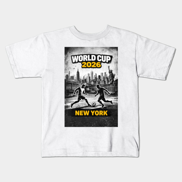 New York Urban Soccer – World Cup 2026 Edition Kids T-Shirt by Amlal N Udrar