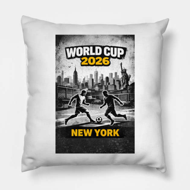 New York Urban Soccer – World Cup 2026 Edition Pillow by Amlal N Udrar