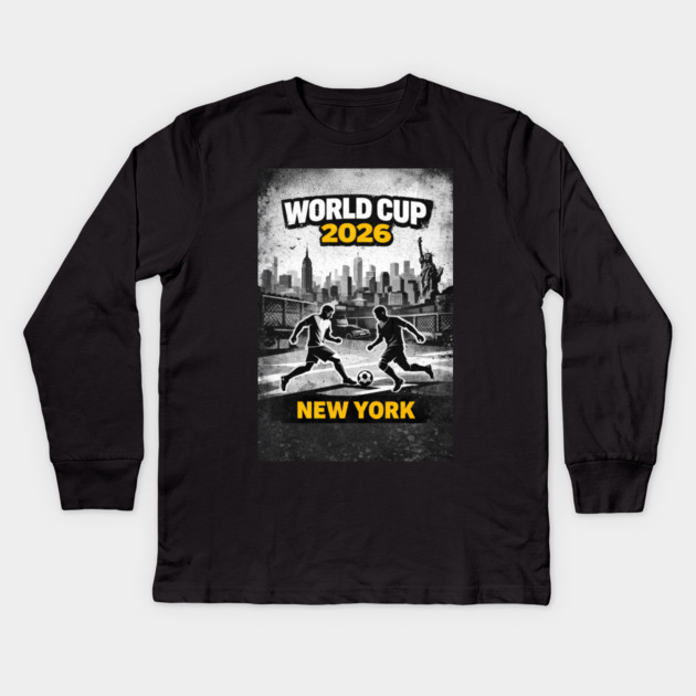 New York Urban Soccer – World Cup 2026 Edition Kids Long Sleeve T-Shirt by Amlal N Udrar