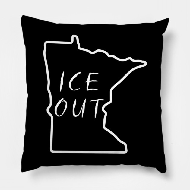 ice-out Pillow by Creatifly Graphic Tees