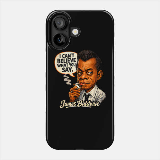 James Baldwin Truth Teller Literary Icon Illustration Phone Case by UrbanLifeApparel