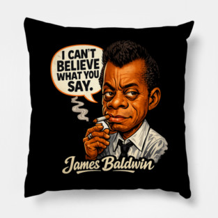 James Baldwin Truth Teller Literary Icon Illustration Pillow