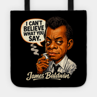 James Baldwin Truth Teller Literary Icon Illustration Tote