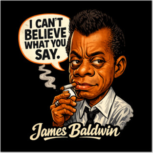 James Baldwin Truth Teller Literary Icon Illustration Posters and Art