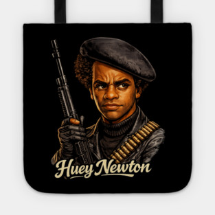 Huey P. Newton Revolutionary Power Portrait Illustration Tote