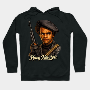 Huey P. Newton Revolutionary Power Portrait Illustration Hoodie