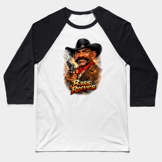 Bass Reeves Legendary Frontier Lawman Baseball T-Shirt by UrbanLifeApparel