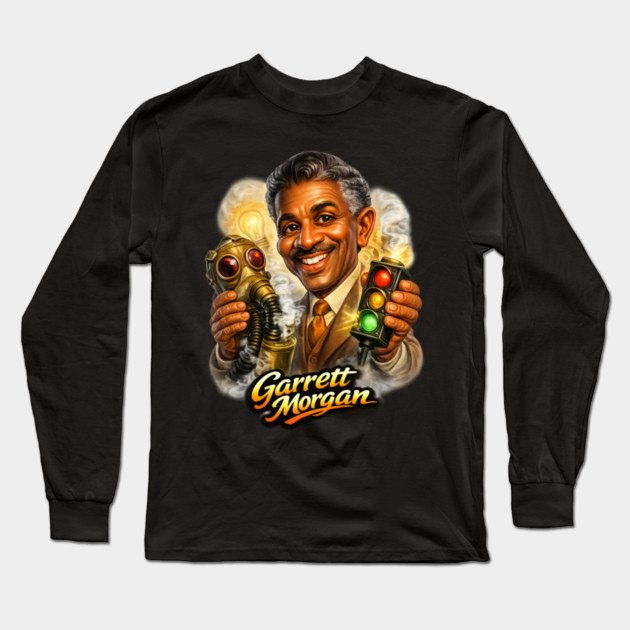 Garrett Morgan Inventor & Safety Pioneer Long Sleeve T-Shirt by UrbanLifeApparel