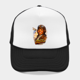 Bessie Coleman Aviation Trailblazer Portrait Illustration Hat