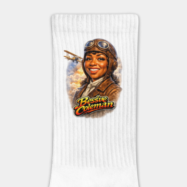 Bessie Coleman Aviation Trailblazer Portrait Illustration by UrbanLifeApparel