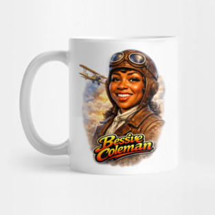 Bessie Coleman Aviation Trailblazer Portrait Illustration Mug