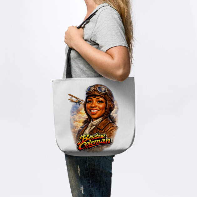 Bessie Coleman Aviation Trailblazer Portrait Illustration by UrbanLifeApparel
