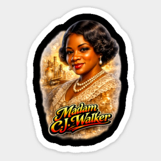 Madam C.J. Walker Beauty Entrepreneur Legacy Sticker
