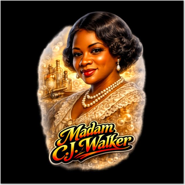 Madam C.J. Walker Beauty Entrepreneur Legacy Wall Art by UrbanLifeApparel