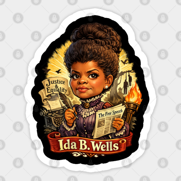 Ida B. Wells Justice & Truth Journalism Sticker by UrbanLifeApparel