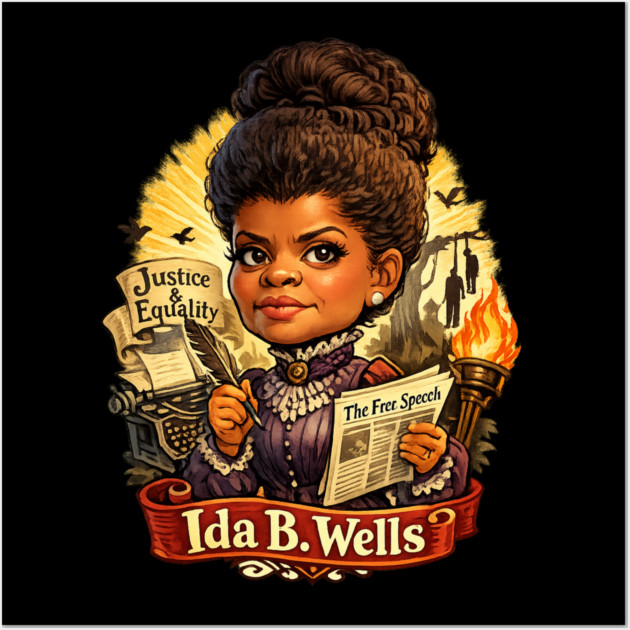 Ida B. Wells Justice & Truth Journalism Wall Art by UrbanLifeApparel