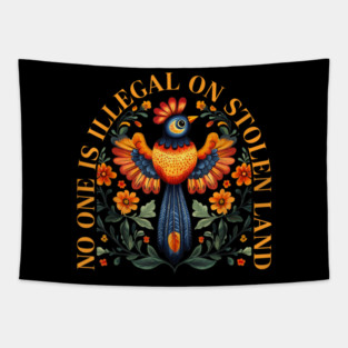 No-One-Is-Illegal-On-Stolen-Land Tapestry