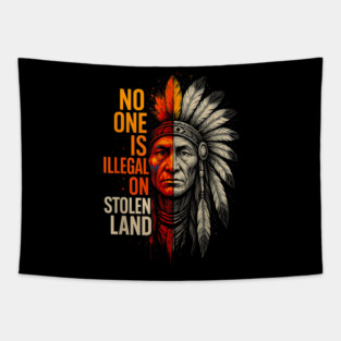 No-One-Is-Illegal-On-Stolen-Land Tapestry