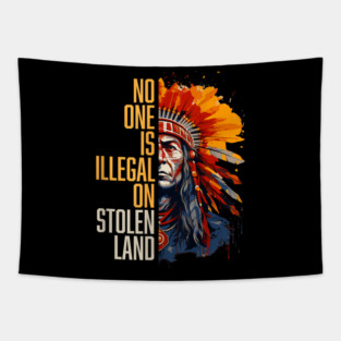 No-One-Is-Illegal-On-Stolen-Land Tapestry