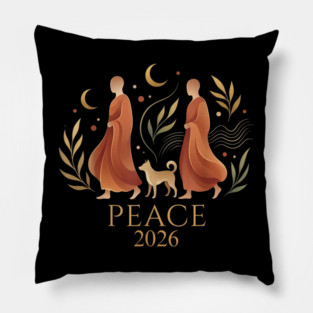 Walk for Peace Monks with Aloka Pillow