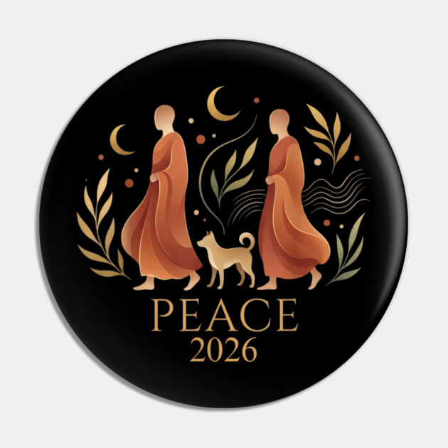 Walk for Peace Monks with Aloka Pin by dtr_art
