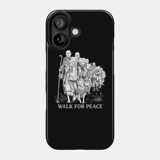 Walk for Peace Monks with Aloka Phone Case by dtr_art